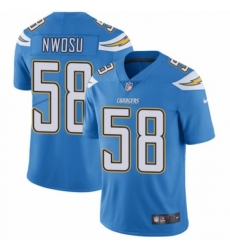 Youth Nike Los Angeles Chargers #58 Uchenna Nwosu Electric Blue Alternate Vapor Untouchable Elite Player NFL Jersey