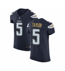 Men's Los Angeles Chargers #5 Tyrod Taylor Navy Blue Team Color Vapor Untouchable Elite Player Football Jersey