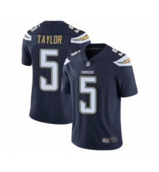 Men's Los Angeles Chargers #5 Tyrod Taylor Navy Blue Team Color Vapor Untouchable Limited Player Football Jersey