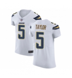 Men's Los Angeles Chargers #5 Tyrod Taylor White Vapor Untouchable Elite Player Football Jersey