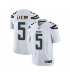 Men's Los Angeles Chargers #5 Tyrod Taylor White Vapor Untouchable Limited Player Football Jersey