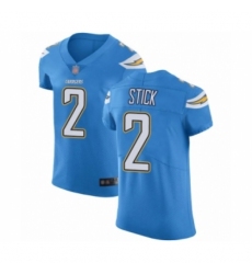 Men's Los Angeles Chargers #2 Easton Stick Electric Blue Alternate Vapor Untouchable Elite Player Football Jersey