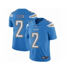 Men's Los Angeles Chargers #2 Easton Stick Electric Blue Alternate Vapor Untouchable Limited Player Football Jersey