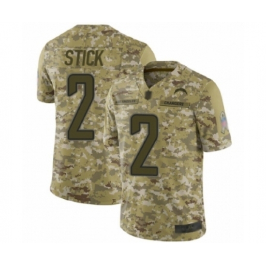 Men's Los Angeles Chargers #2 Easton Stick Limited Camo 2018 Salute to Service Football Jersey Men's Los Angeles Chargers #2 Easton Stick Limited Camo 2018 Salute to Service Football Jersey