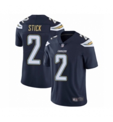 Men's Los Angeles Chargers #2 Easton Stick Navy Blue Team Color Vapor Untouchable Limited Player Football Jersey