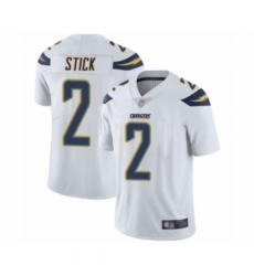 Youth Los Angeles Chargers #2 Easton Stick White Vapor Untouchable Limited Player Football Jersey
