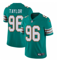 Men's Nike Miami Dolphins #96 Vincent Taylor Aqua Green Alternate Vapor Untouchable Limited Player NFL Jersey