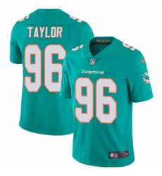 Men's Nike Miami Dolphins #96 Vincent Taylor Aqua Green Team Color Vapor Untouchable Limited Player NFL Jersey