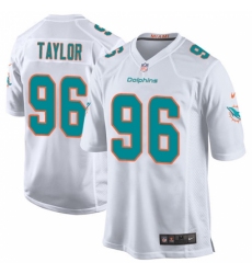 Men's Nike Miami Dolphins #96 Vincent Taylor Game White NFL Jersey