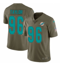 Men's Nike Miami Dolphins #96 Vincent Taylor Limited Olive 2017 Salute to Service NFL Jersey