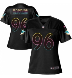 Women's Nike Miami Dolphins #96 Vincent Taylor Game Black Fashion NFL Jersey