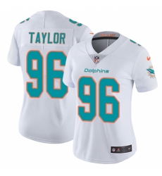 Women's Nike Miami Dolphins #96 Vincent Taylor White Vapor Untouchable Limited Player NFL Jersey