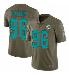 Youth Nike Miami Dolphins #96 Vincent Taylor Limited Olive 2017 Salute to Service NFL Jersey