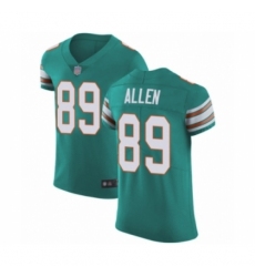 Men's Miami Dolphins #89 Dwayne Allen Aqua Green Alternate Vapor Untouchable Elite Player Football Jersey