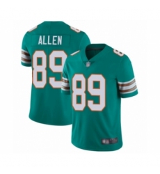 Men's Miami Dolphins #89 Dwayne Allen Aqua Green Alternate Vapor Untouchable Limited Player Football Jersey