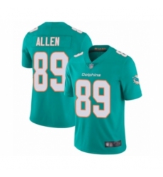 Men's Miami Dolphins #89 Dwayne Allen Aqua Green Team Color Vapor Untouchable Limited Player Football Jersey
