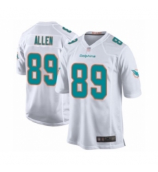 Men's Miami Dolphins #89 Dwayne Allen Game White Football Jersey