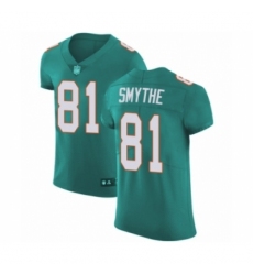 Men's Miami Dolphins #81 Durham Smythe Aqua Green Alternate Vapor Untouchable Elite Player Football Jersey