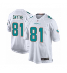 Men's Miami Dolphins #81 Durham Smythe Game White Football Jersey