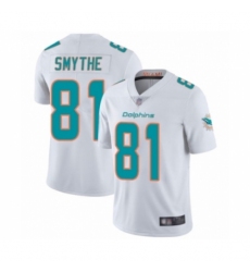 Men's Miami Dolphins #81 Durham Smythe White Vapor Untouchable Limited Player Football Jersey