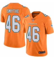Men's Nike Miami Dolphins #46 Durham Smythe Elite Orange Rush Vapor Untouchable NFL Jersey