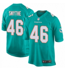 Men's Nike Miami Dolphins #46 Durham Smythe Game Aqua Green Team Color NFL Jersey