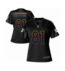 Women's Miami Dolphins #81 Durham Smythe Game Black Fashion Football Jersey