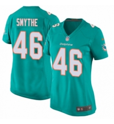 Women's Nike Miami Dolphins #46 Durham Smythe Game Aqua Green Team Color NFL Jersey