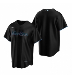 Men's Nike Miami Marlins Blank Black Alternate Stitched Baseball Jersey