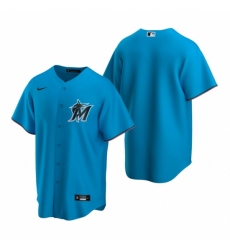 Men's Nike Miami Marlins Blank Blue Alternate Stitched Baseball Jersey