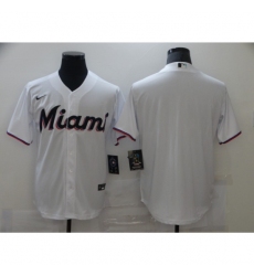 Men's Nike Miami Marlins Blank White Alternate Stitched Baseball Jersey