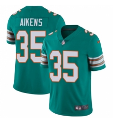 Men's Nike Miami Dolphins #35 Walt Aikens Aqua Green Alternate Vapor Untouchable Limited Player NFL Jersey