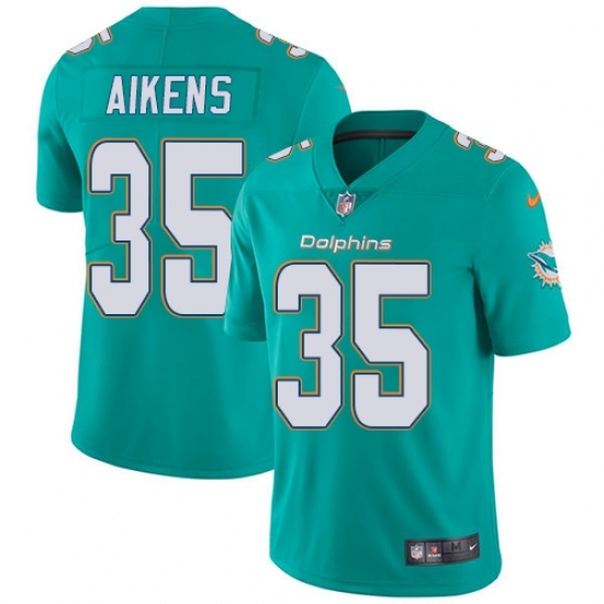 Youth Nike Miami Dolphins #35 Walt Aikens Elite Aqua Green Team Color NFL Jersey Youth Nike Miami Dolphins #35 Walt Aikens Elite Aqua Green Team Color NFL Jersey