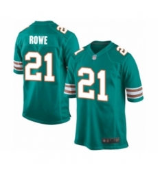 Men's Miami Dolphins #21 Eric Rowe Game Aqua Green Alternate Football Jersey