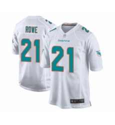 Men's Miami Dolphins #21 Eric Rowe Game White Football Jersey