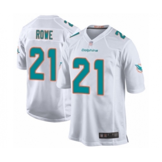 Men's Miami Dolphins #21 Eric Rowe Game White Football Jersey Men's Miami Dolphins #21 Eric Rowe Game White Football Jersey