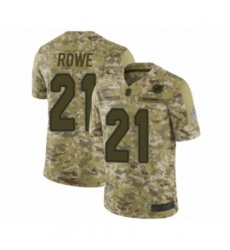 Men's Miami Dolphins #21 Eric Rowe Limited Camo 2018 Salute to Service Football Jersey