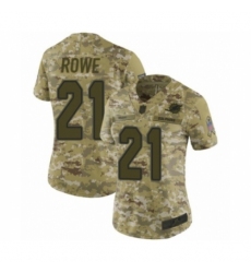 Women's Miami Dolphins #21 Eric Rowe Limited Camo 2018 Salute to Service Football Jersey