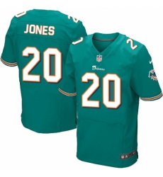 Men's Nike Miami Dolphins #20 Reshad Jones Elite Aqua Green Team Color NFL Jersey