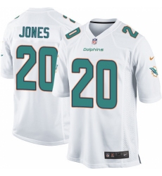 Men's Nike Miami Dolphins #20 Reshad Jones Game White NFL Jersey