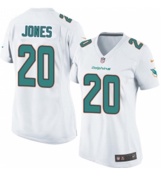 Women's Nike Miami Dolphins #20 Reshad Jones Game White NFL Jersey