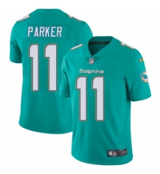 Men's Nike Miami Dolphins #11 DeVante Parker Aqua Green Team Color Vapor Untouchable Limited Player NFL Jersey