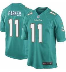 Men's Nike Miami Dolphins #11 DeVante Parker Game Aqua Green Team Color NFL Jersey