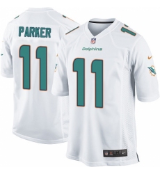 Men's Nike Miami Dolphins #11 DeVante Parker Game White NFL Jersey