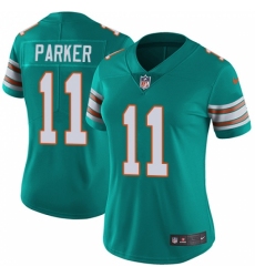 Women's Nike Miami Dolphins #11 DeVante Parker Elite Aqua Green Alternate NFL Jersey