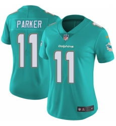 Women's Nike Miami Dolphins #11 DeVante Parker Elite Aqua Green Team Color NFL Jersey
