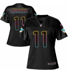Women's Nike Miami Dolphins #11 DeVante Parker Game Black Fashion NFL Jersey