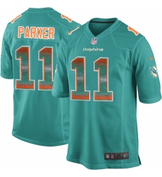 Youth Nike Miami Dolphins #11 DeVante Parker Limited Aqua Green Strobe NFL Jersey