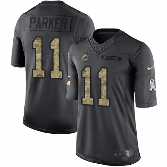 Youth Nike Miami Dolphins #11 DeVante Parker Limited Black 2016 Salute to Service NFL Jersey Youth Nike Miami Dolphins #11 DeVante Parker Limited Black 2016 Salute to Service NFL Jersey