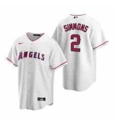 Men's Nike Los Angeles Angels #2 Andrelton Simmons White Home Stitched Baseball Jersey